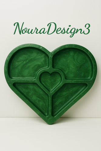 اردو خوری طرح قلب دست ساز سبز NouraDesign3