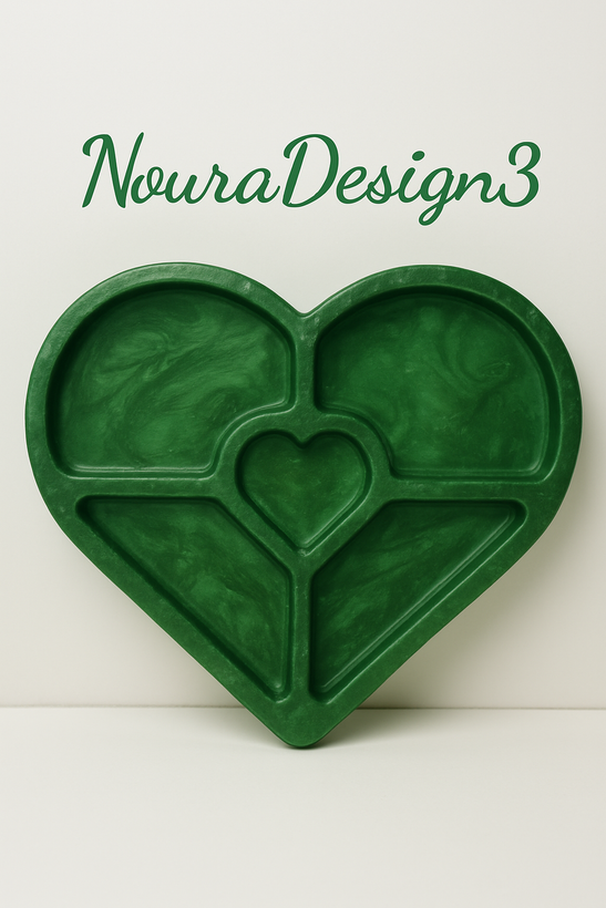 اردو خوری طرح قلب دست ساز سبز NouraDesign3