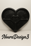 اردو خوری طرح قلب دست ساز مشکی NouraDesign3