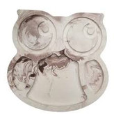 ظرف پذیرایی طرح جغد دست ساز سفید قهوه ای NouraDesign3