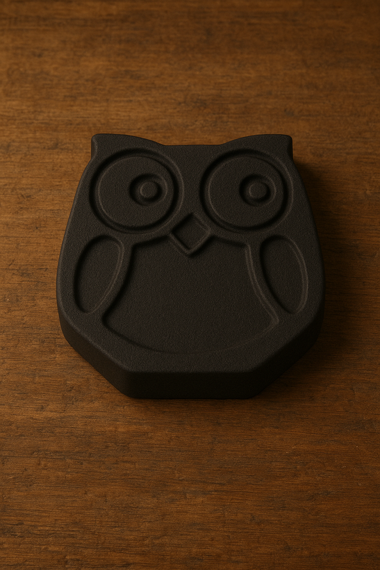 ظرف پذیرایی طرح جغد دست ساز مشکی NouraDesign3