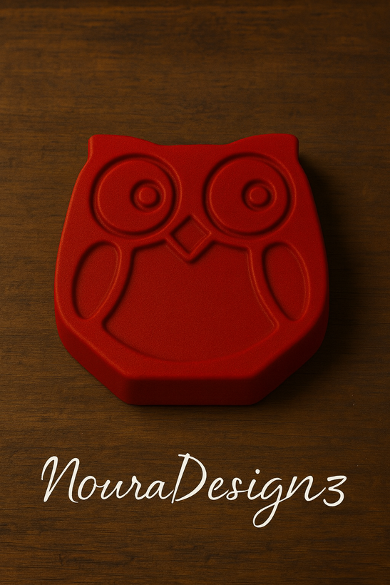 ظرف پذیرایی طرح جغد دست ساز قرمز NouraDesign3