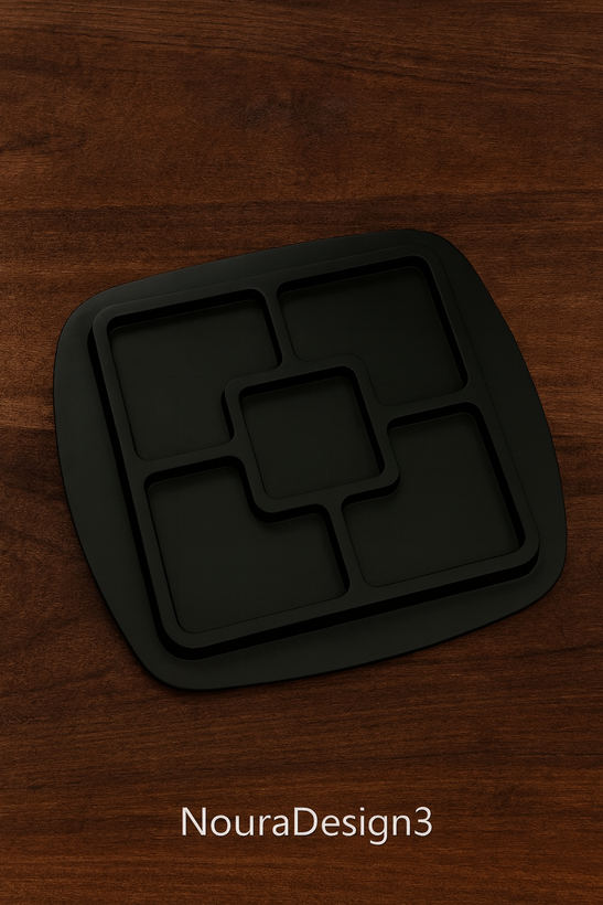 ظرف پذیرایی طرح مکعب مشکی NouraDesign3