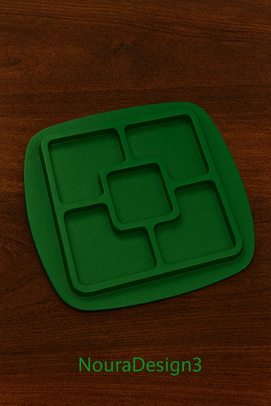 ظرف پذیرایی طرح مکعب سبز NouraDesign3