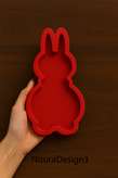 ظرف پذیرایی طرح خرگوش دست ساز قرمز NouraDesign3