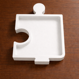 ظرف پذیرایی طرح پازل رنگ سفید دست ساز NouraDesign3