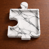 ظرف پذیرایی طرح پازل رنگ سفید مشکی دست ساز NouraDesign3