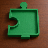 ظرف پذیرایی طرح پازل رنگ سبز دست ساز NouraDesign3