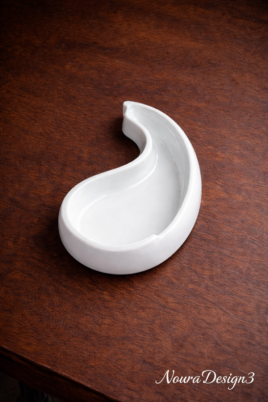 ظرف پذیرایی سفید دست ساز NouraDesign3