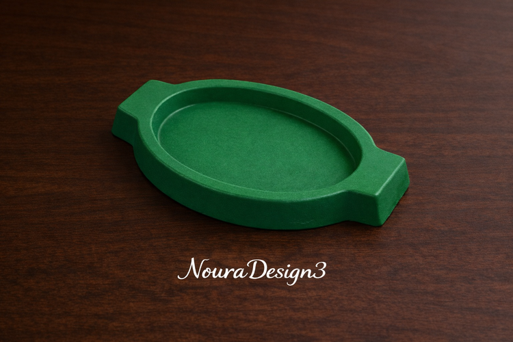 سینی گچی دستساز رنگ سبز مناسب دکوراسیون منزل و میز پذیرایی NouraDesign3