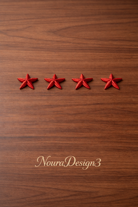 تزئینات دستساز دکوری NouraDesign3 مقاوم و ضد آب رنگ زیبا قرمز