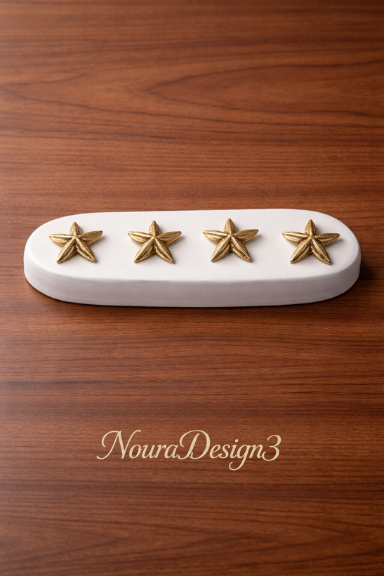 تزئینات دستساز دکوری NouraDesign3 مقاوم و ضد آب رنگ طلایی